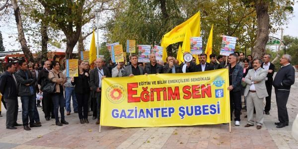 Gaziantep'te sigortasız işçi eylemi