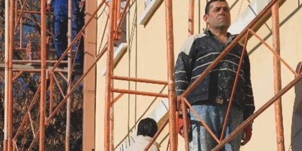 Tokat'ta inşaat işçilerinin 10 Kasım duyarlılığı