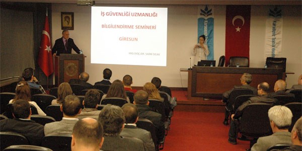 Giresun'da iş güvenliği uzmanlığı bilgilendirme semineri