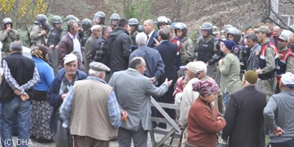 Samsun'da taş ocağı eylemi