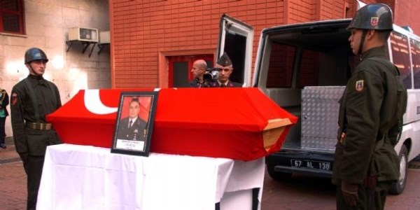 Kazada ölen başçavuş için hüzünlü tören