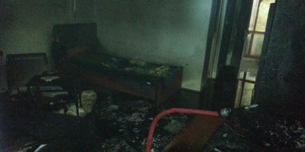 Tillo Konaklama Evi'nde yangın çıktı