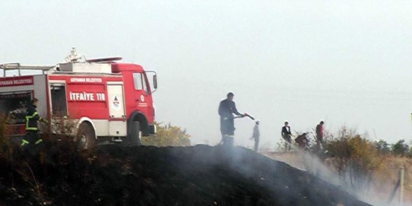 Adıyaman'da, bahçe yangını korkuttu