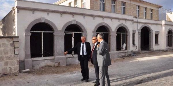 Göreme'de kütüphane inşaatında sona gelindi