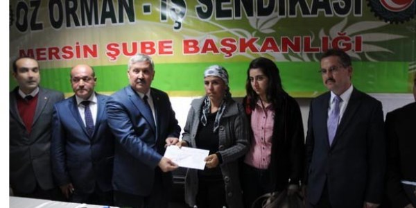 Vefat eden orman işçisinin ailesine 20 bin TL yardım