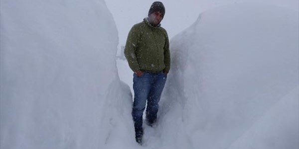 Çambaşı Yaylası'nda kar kalınlığı 1.5 metre