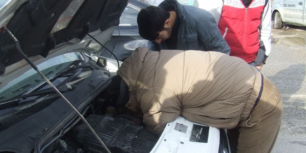 Isınmak için aracın motoruna giren kedi canından oluyordu