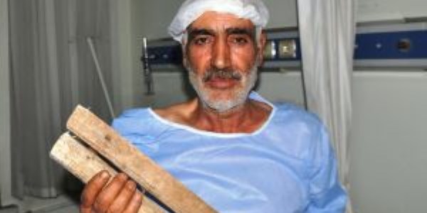 Eline batan çivi ile Ödemiş'e geldi