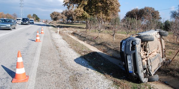 Bayramiç'te kaza; 1 yaralı