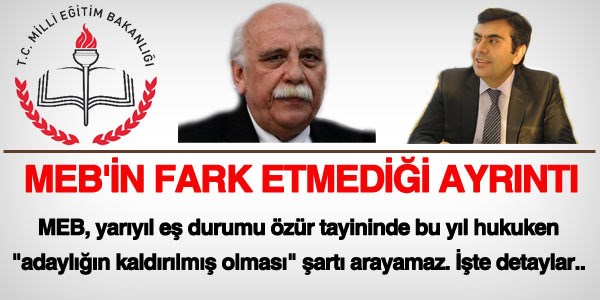 Eş durumu özründe adaylığın kalkması şartı aranamaz