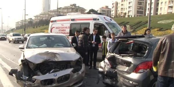 E-5'te 6 araç birbirine girdi