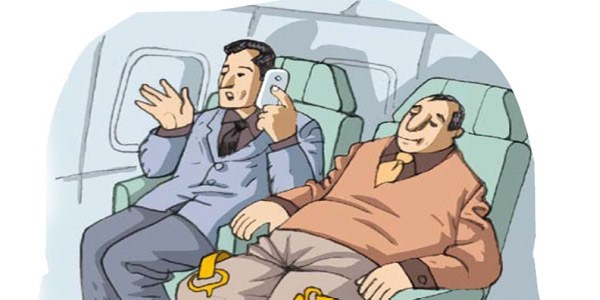 Uçakta 'sigaraya, telefona' 1000 lira ceza