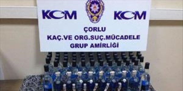Çorlu'da kaçak içki operasyonu