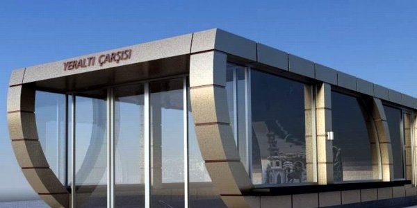 Yer altı çarşısı giriş kapıları modernize ediliyor