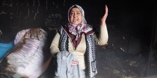 Yangının sesine uyandı canını kurtardı