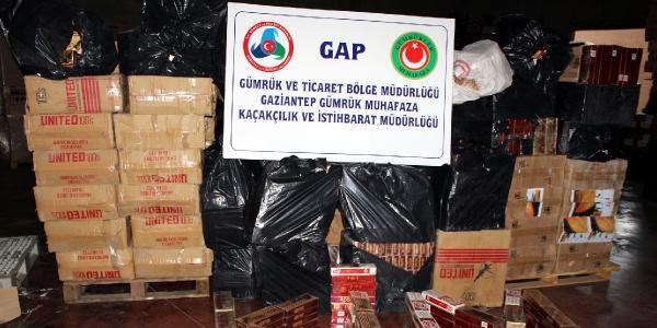 44 bin 500 paket kaak sigaraya 2 tutuklama