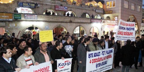 Şanlıurfa'da taşeron işçilerden eylem