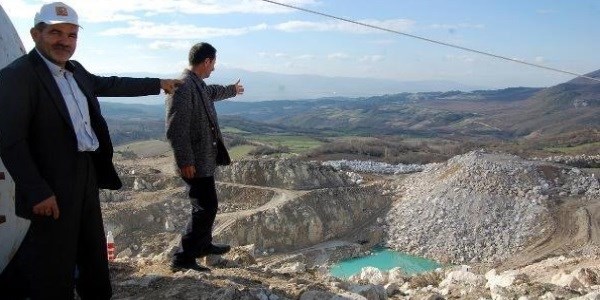 Köylülerden mermer ocağı tepkisi
