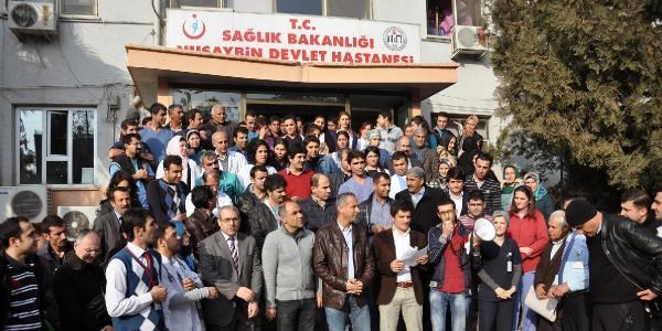 Doktora saldırıyı protesto edip iş bıraktılar