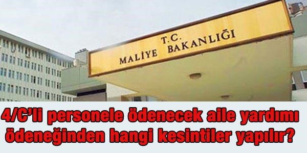 Maliye'den 'geçici personel aile yardımı' yazısı