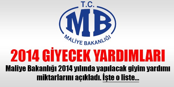 Maliye'den 'giyecek yardm' genelgesi