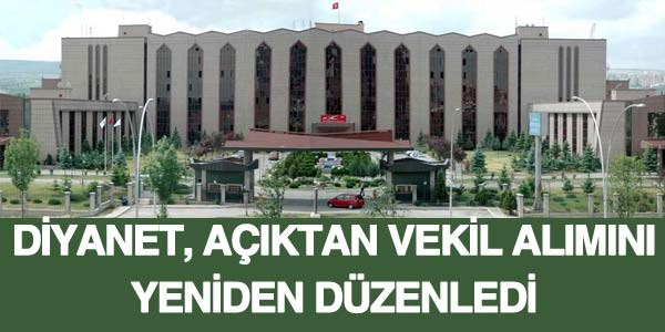 Aktan vekil diyanet personeli almna dzenleme