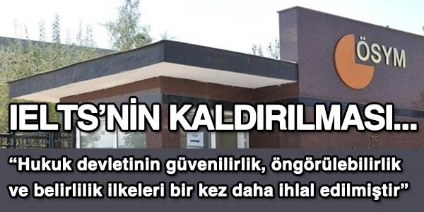 ÖSYM ve IELTS sorunu
