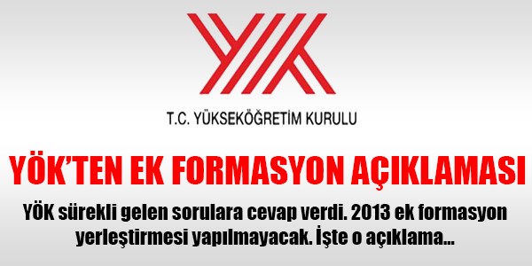 YÖK: Ek formasyon yerleştirmesi yapılmayacak