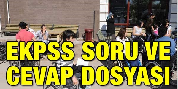 EKPSS soru ve cevap dosyası