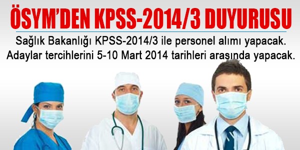 KPSS-2014/3 tercihleri balyor