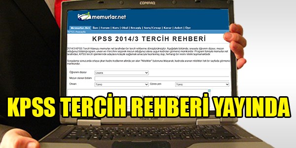 2014/3 KPSS tercih rehberi yaynda