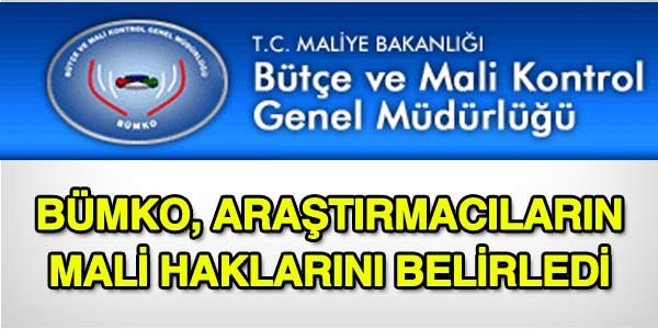 BMKO'nun, Aratrmaclarn mali haklarna dair yazs