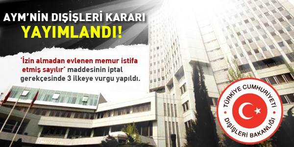 AYM'nin Dileri personeline ynelik karar yaymland