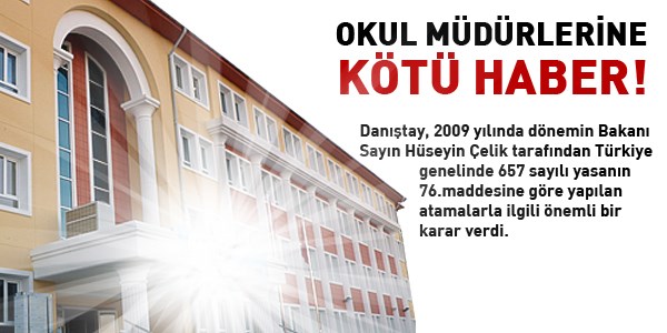 76. maddeye göre atanan müdürlere kötü haber