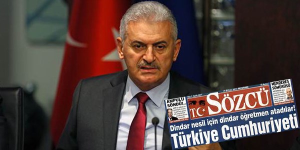 Binali Yıldırım'dan Sözcü'ye 150 bin liralık dava