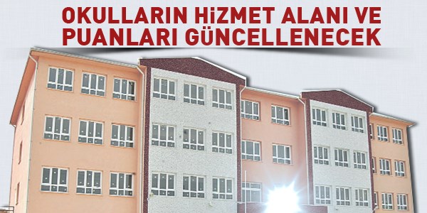 Okulların hizmet puanları güncelleniyor