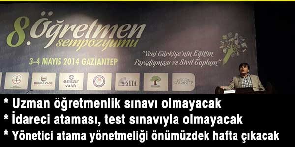 Uzman öğretmenlik sınavı olmayacak