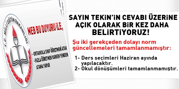 Norm güncellemesinde Sayın Müsteşarı kim yanıltıyor?