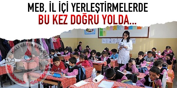 MEB, il içi yer değiştirmede doğru yolda