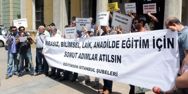 stanbul MEM'de karne ncesi protesto