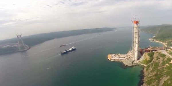 3. köprü ayaklarının yüksekliği 245 metreyi geçti