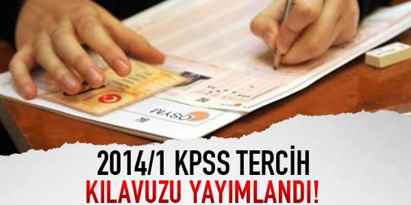 2014/1 KPSS tercih klavuzu yaymland