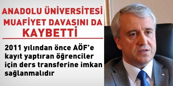 AÖF, muafiyet inadından vazgeçmelidir