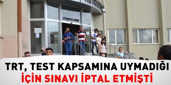 TRT, iptal etmiti