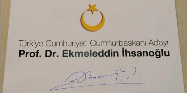 İhsanoğlu'nun seçim logosu belli oldu