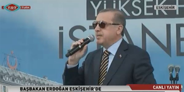 Erdoan, Eskiehir'de YHT treninde konutu