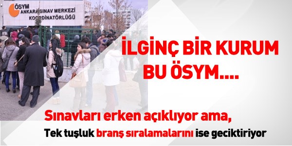 Branş sıralamalarının açıklanmamasına aday tepkisi