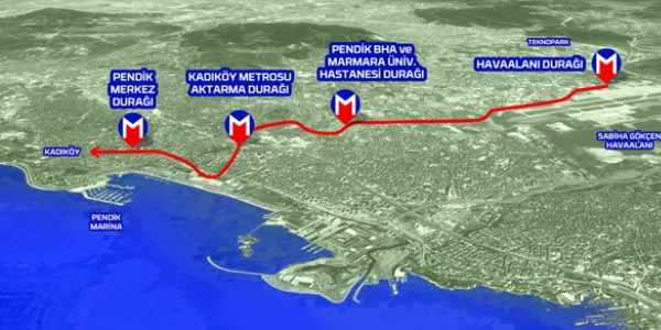 Sabiha Gökçen Havalimanı'na metro hattı