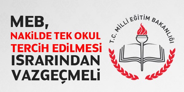 MEB, nakilde tek okul ısrarından vazgeçmeli