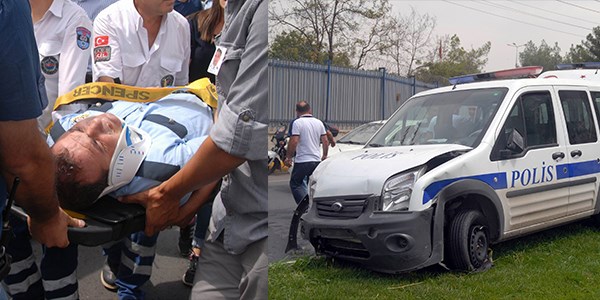 Polis otosu kaza yaptı: 2'si polis 3 yaralı